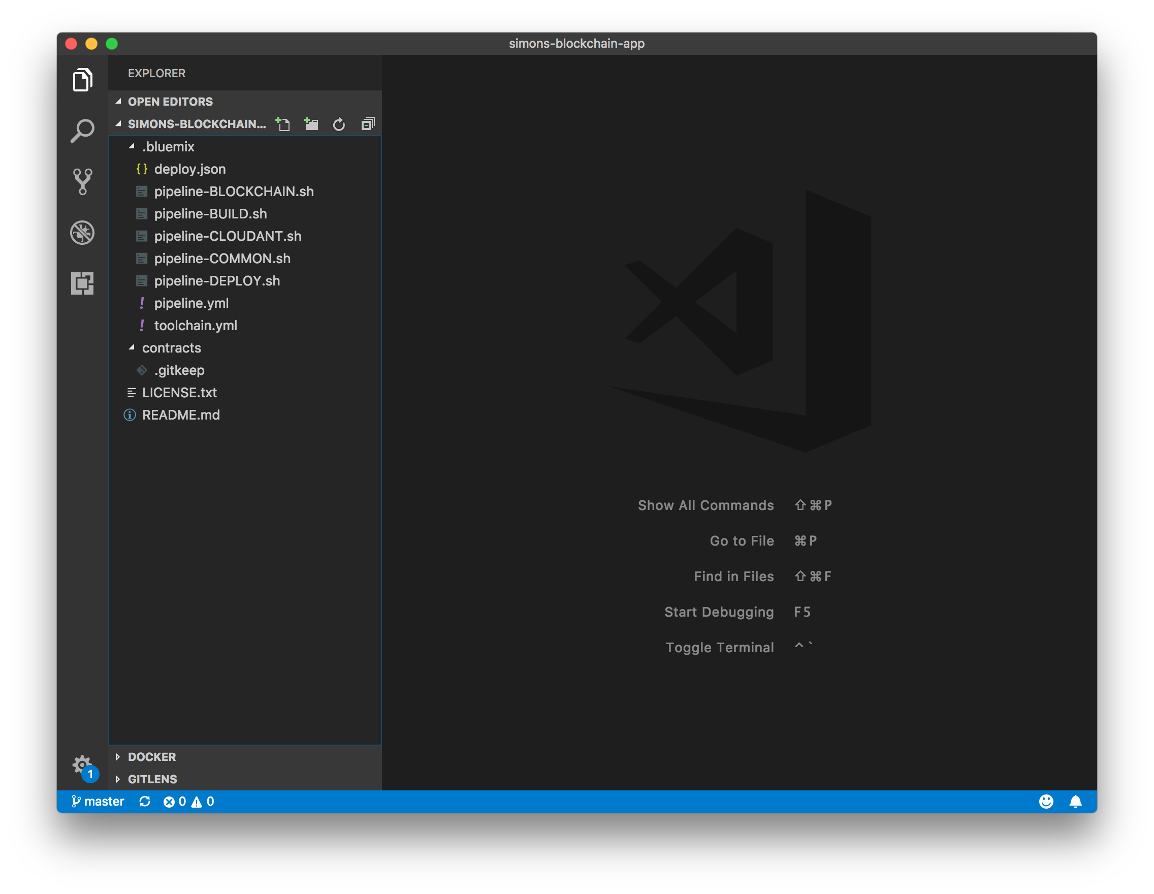 VSCode initial project structure